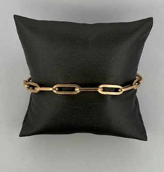 14K Yellow Gold Paperclip Bracelet