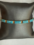 14K Yellow Gold Bracelet Kingman Turquoise Bracelet