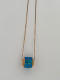 14K Yellow Gold Pendant Necklace with Opal