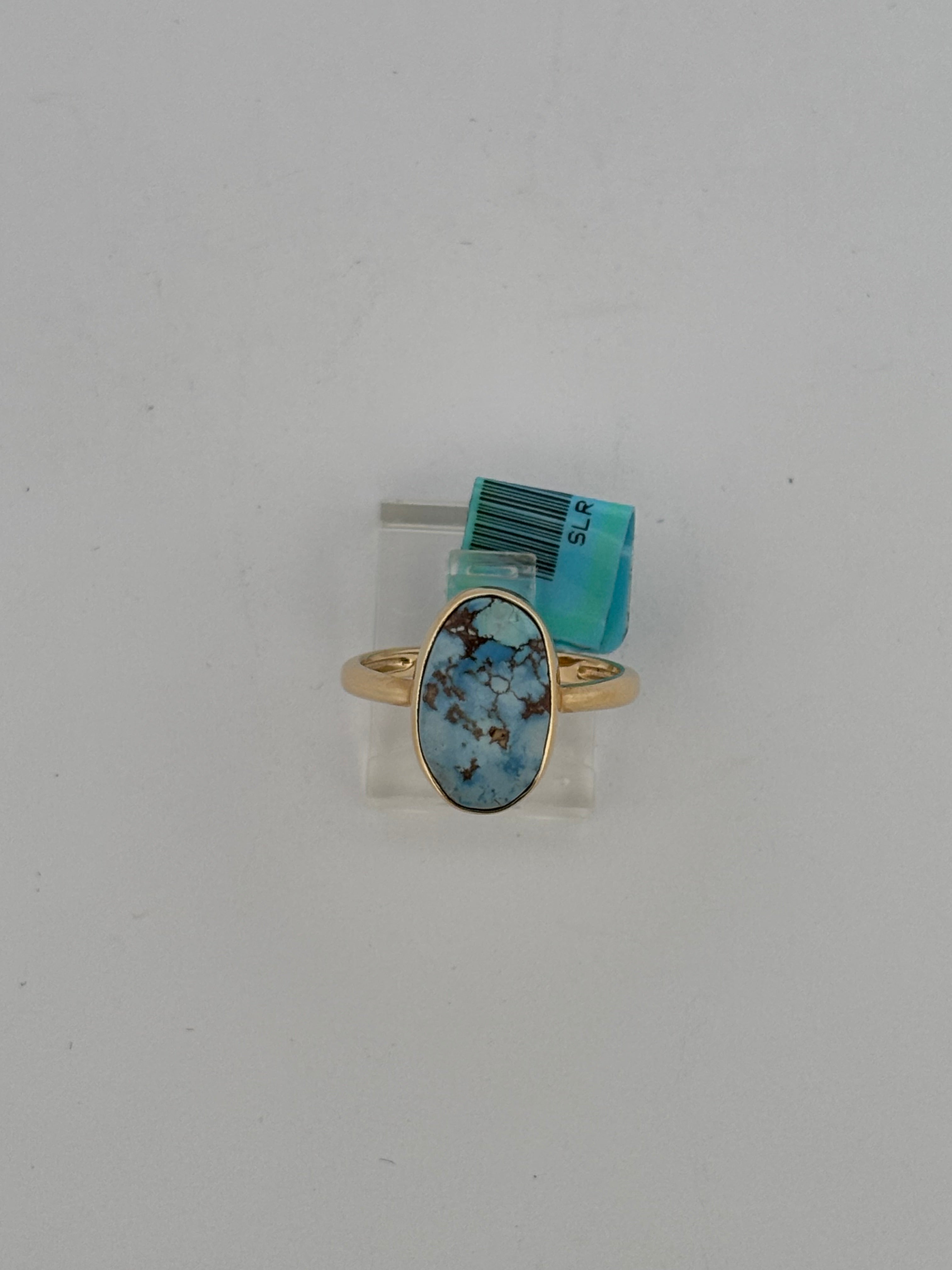 14K Yellow Gold Turquoise Ring