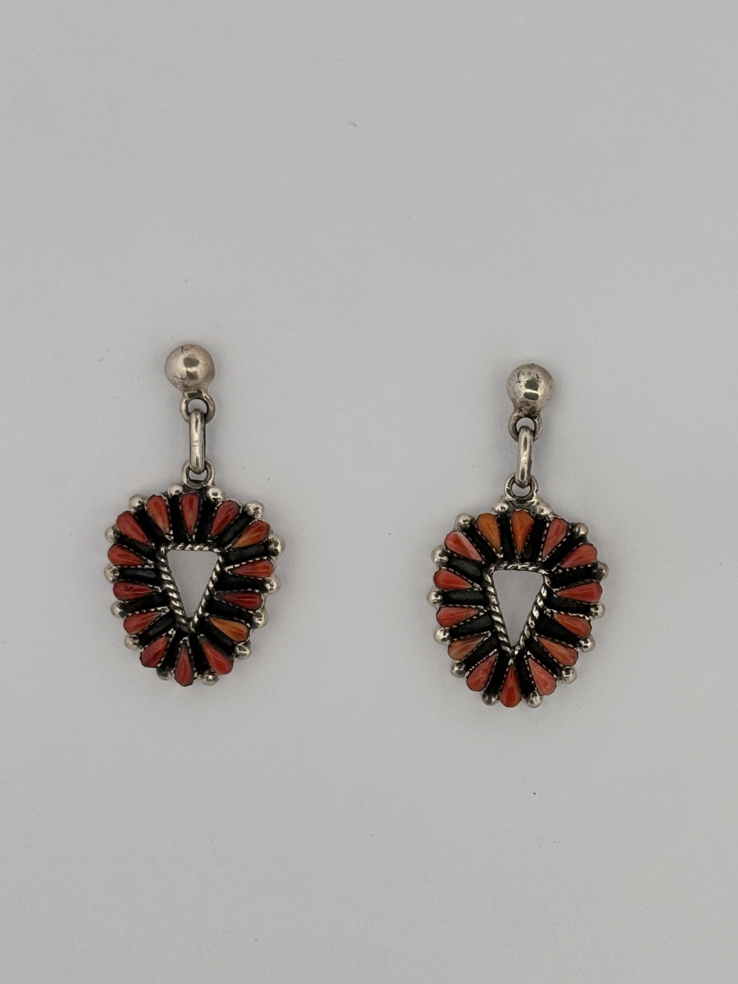 Sterling Silver Coral Earrings
