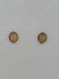 14K Yellow Gold Ethiopian Opal Earrings
