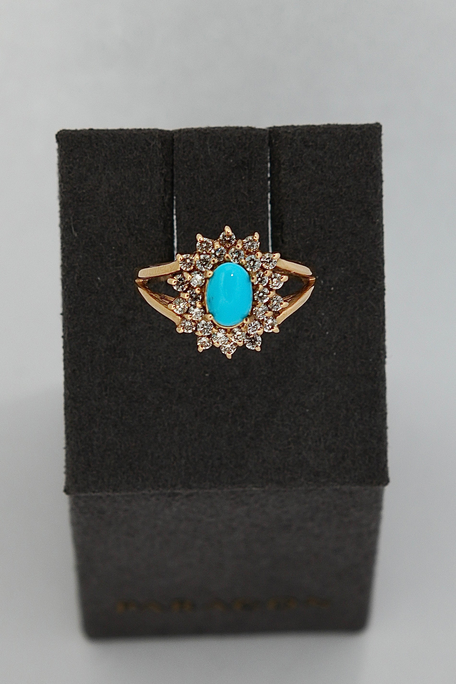 14K Gold Turquoise Ring